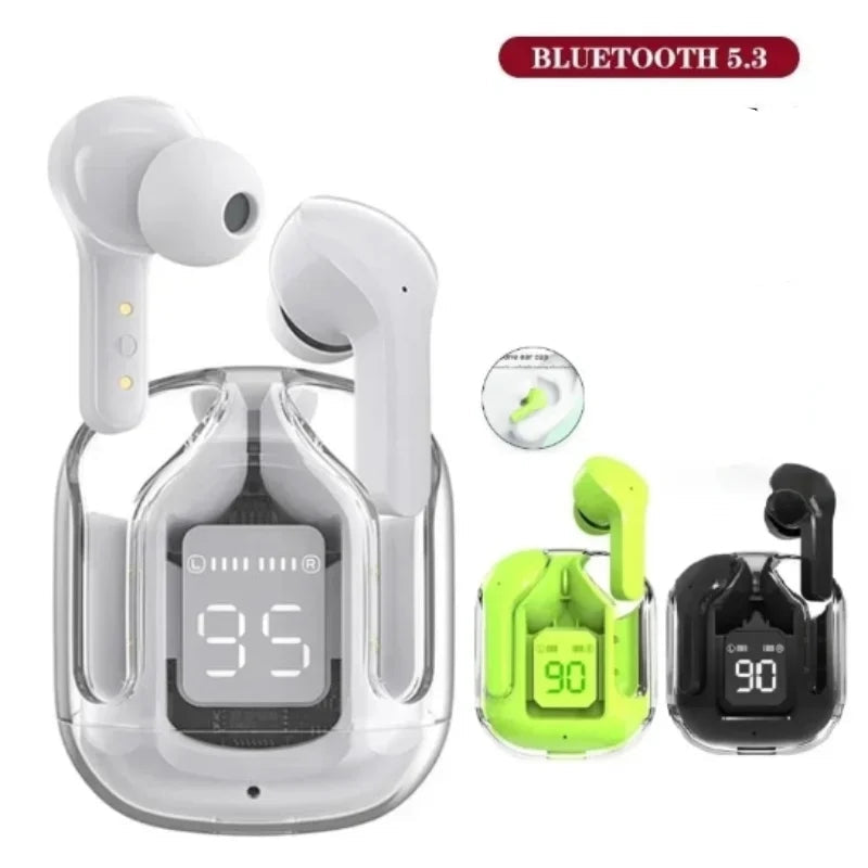 Fones Bluetooth com estojo inteligente